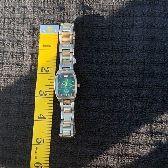 Two-Tone Watch with Green Face main image 6